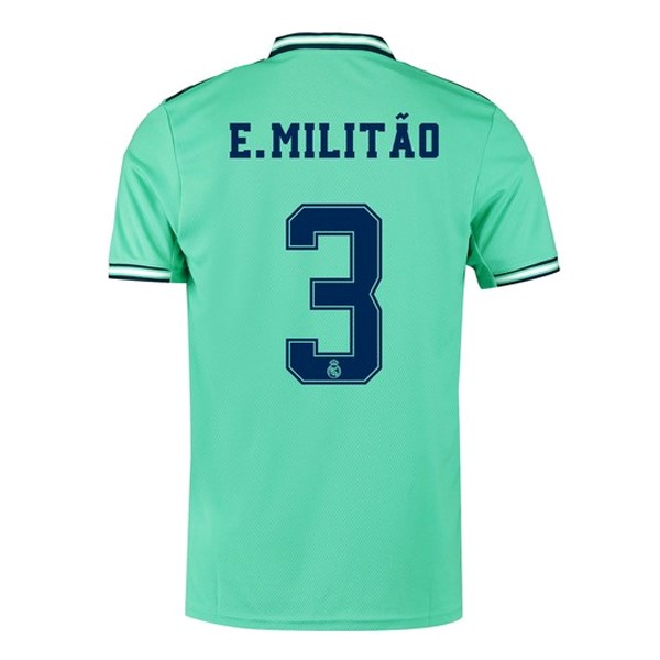 Camiseta Real Madrid NO.3 E.Militão 3ª Kit 2019 2020 Verde